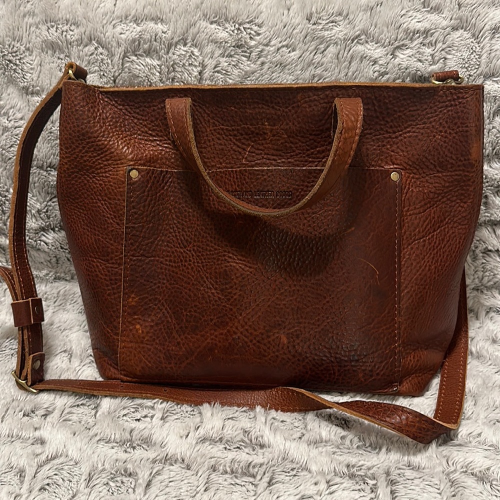 Portland leather goods medium zipper crossbody bag
